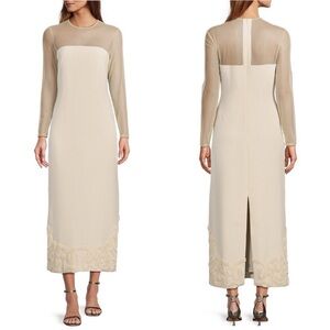 Antonio Melani x Elizabeth Damrich Babe Mesh Crepe Soutache Full Length Dress-8